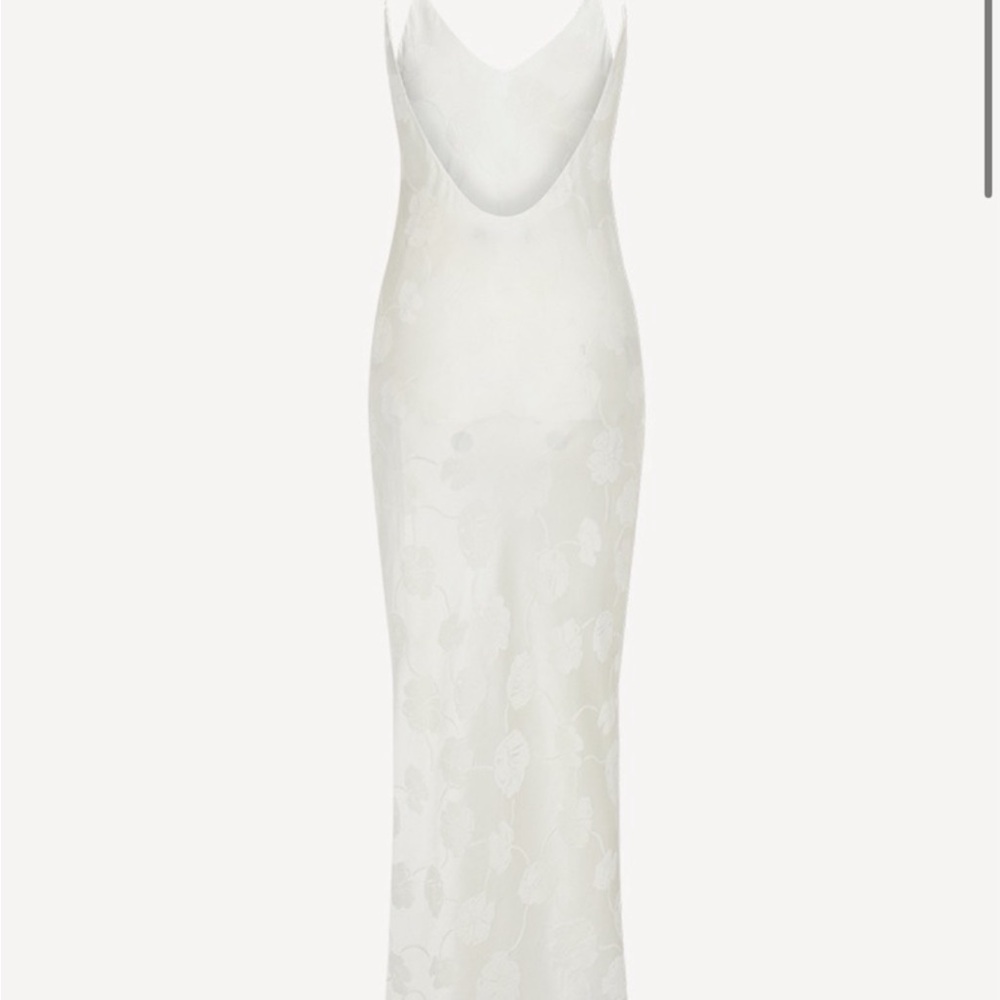 Realisation Par Elvira Jacquard Silk Ivory Dress - Picture 3 of 5